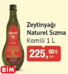 KOMİLİ ZEYTİNYAĞI NATUREL SIZMA KOMİLİ ZEYTİNYAĞI NATUREL SIZMA